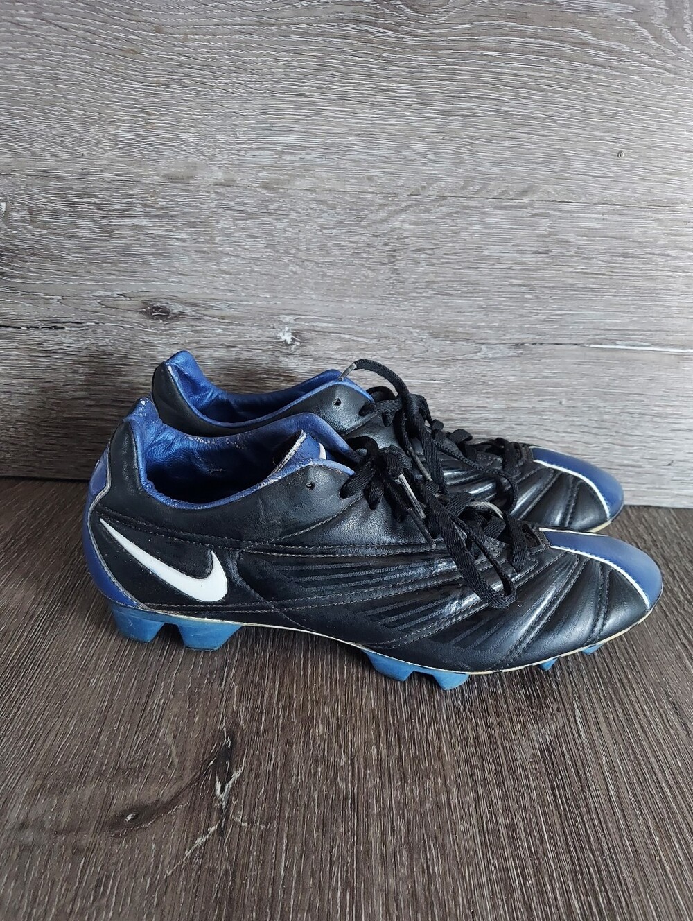Nike Mercurial Vapor Match FG Ronaldo Blue Soccer Cleats Boots Size 8.5
